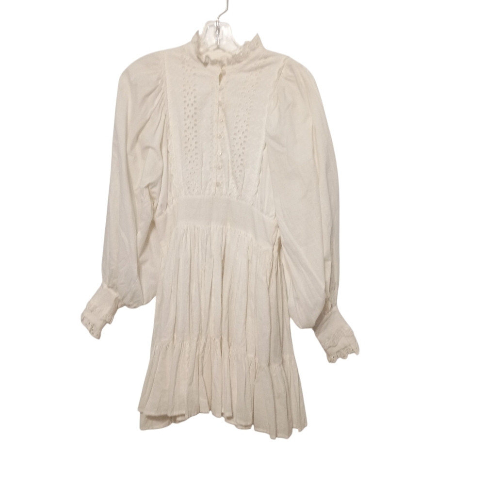 By Together - High Neck Long Sleeve Elegant Cream  Dress - Size 5